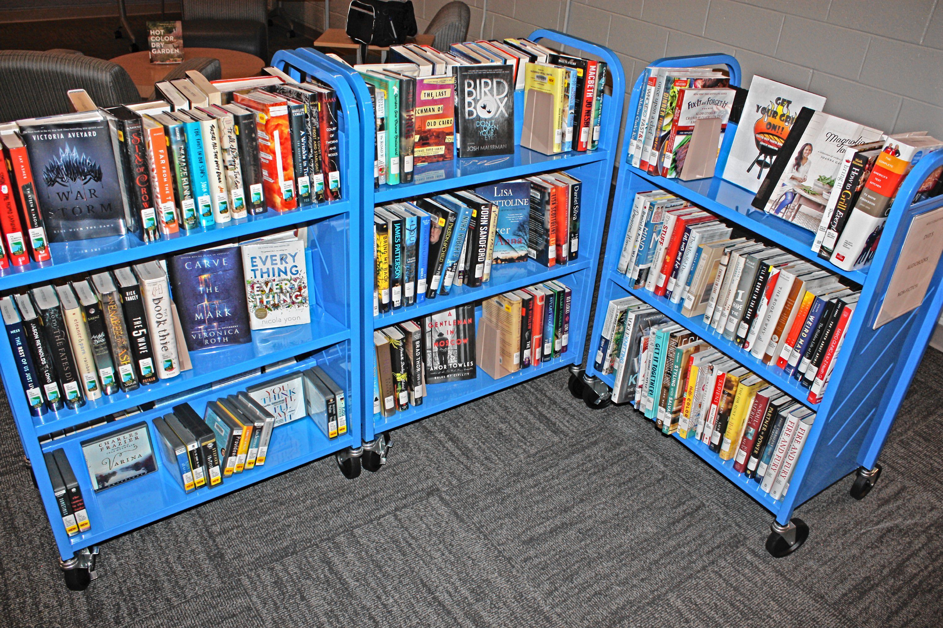 The new City Wide Community Center has a little mini library inside. It's an extension of the main Concord Public Library, and they keep a little bit -- a very little bit -- of everything in stock at the community center location. You can also request materials from the larger library to be sent here and vice versa. JON BODELL / Insider staff