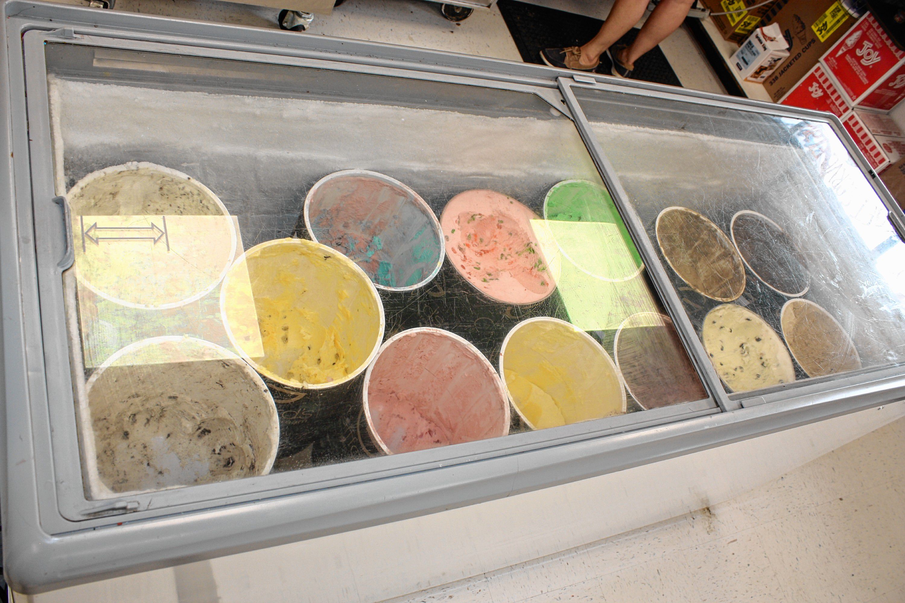 Frekey's Dairy Freeze has 43 flavors of hard ice cream, 13 of which can be seen here. JON BODELL / Insider staff