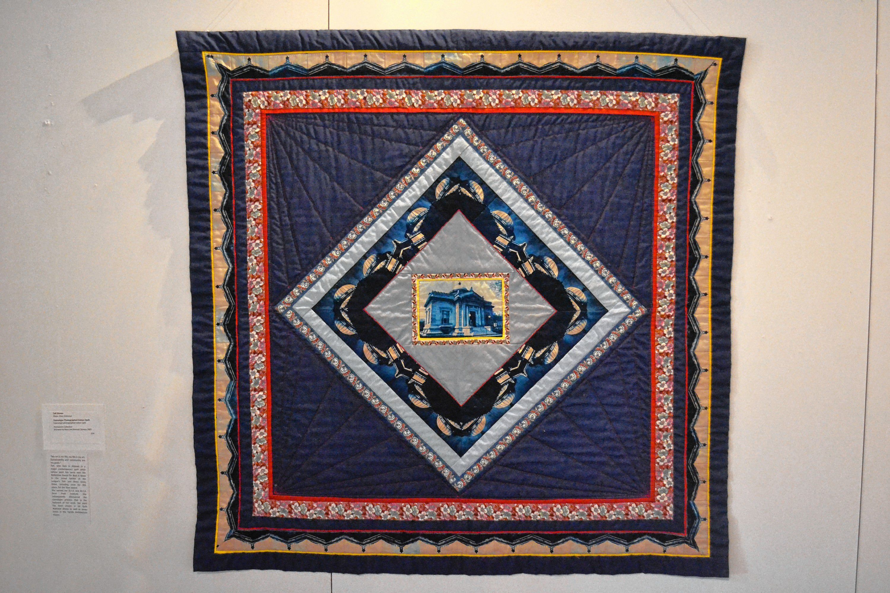 Cyanotype Photographed Cotton Quilt, Tafi Brown, League of N.H. Craftsmen, Celebrating 85 Years: The Stevens Collection. TIM GOODWIN / Insider staff