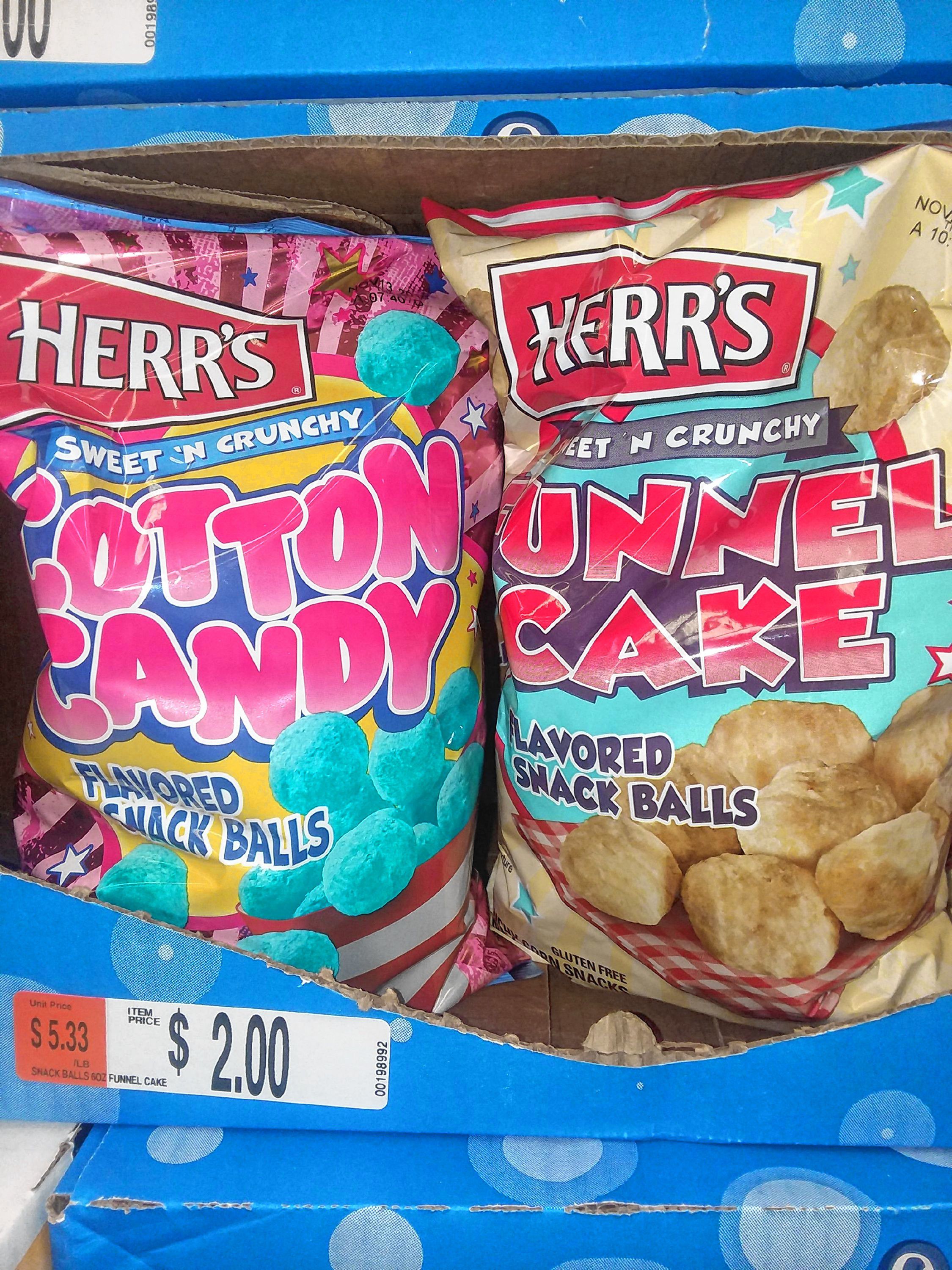 If you're having a hard time letting go of those summer fun memories, pick up a bag of the cotton candy or funnel cake snack balls to ease the pain. TIM GOODWIN / Insider staff