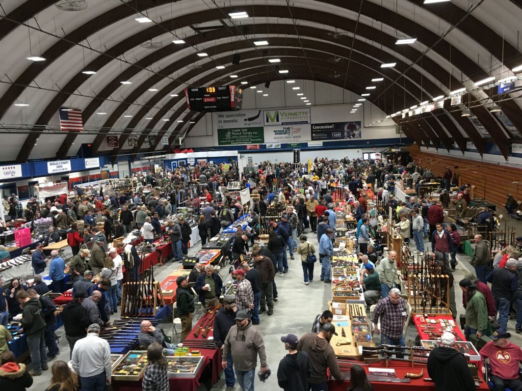 New England Event's gun show held at the Douglas N. Everett Arena in Concord on Saturday, April 14, 2018. The event had seen over 1,300 visitors by 1 p.m., organizer Matt Mayberry said.  Caitlin Andrews