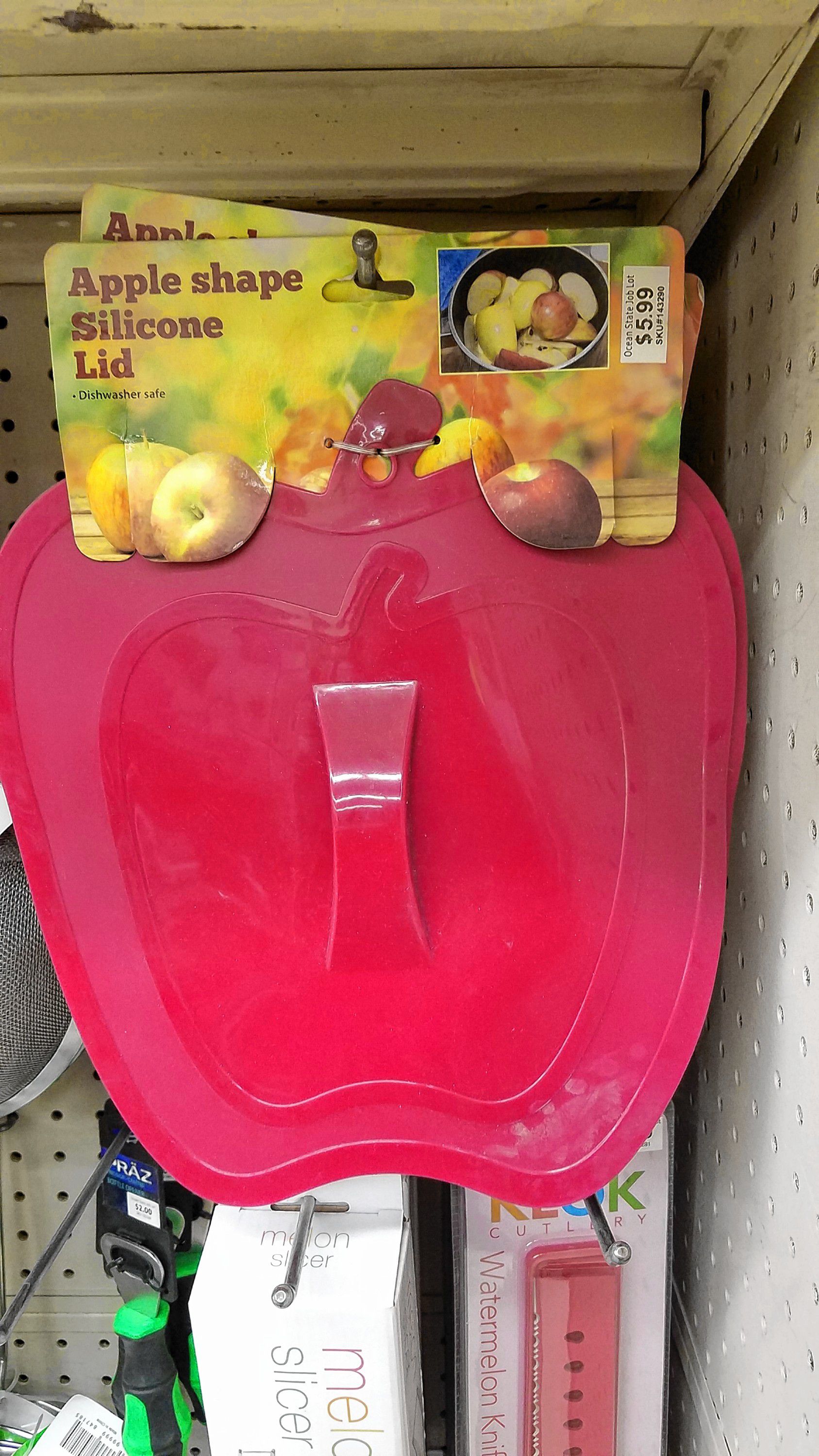 Need a lid for that big pot you were going to make cider in? Why not grab this silicone, apple-shaped one? Who cares that it won't firmly secure to the top of the pot? JON BODELL / Insider staff