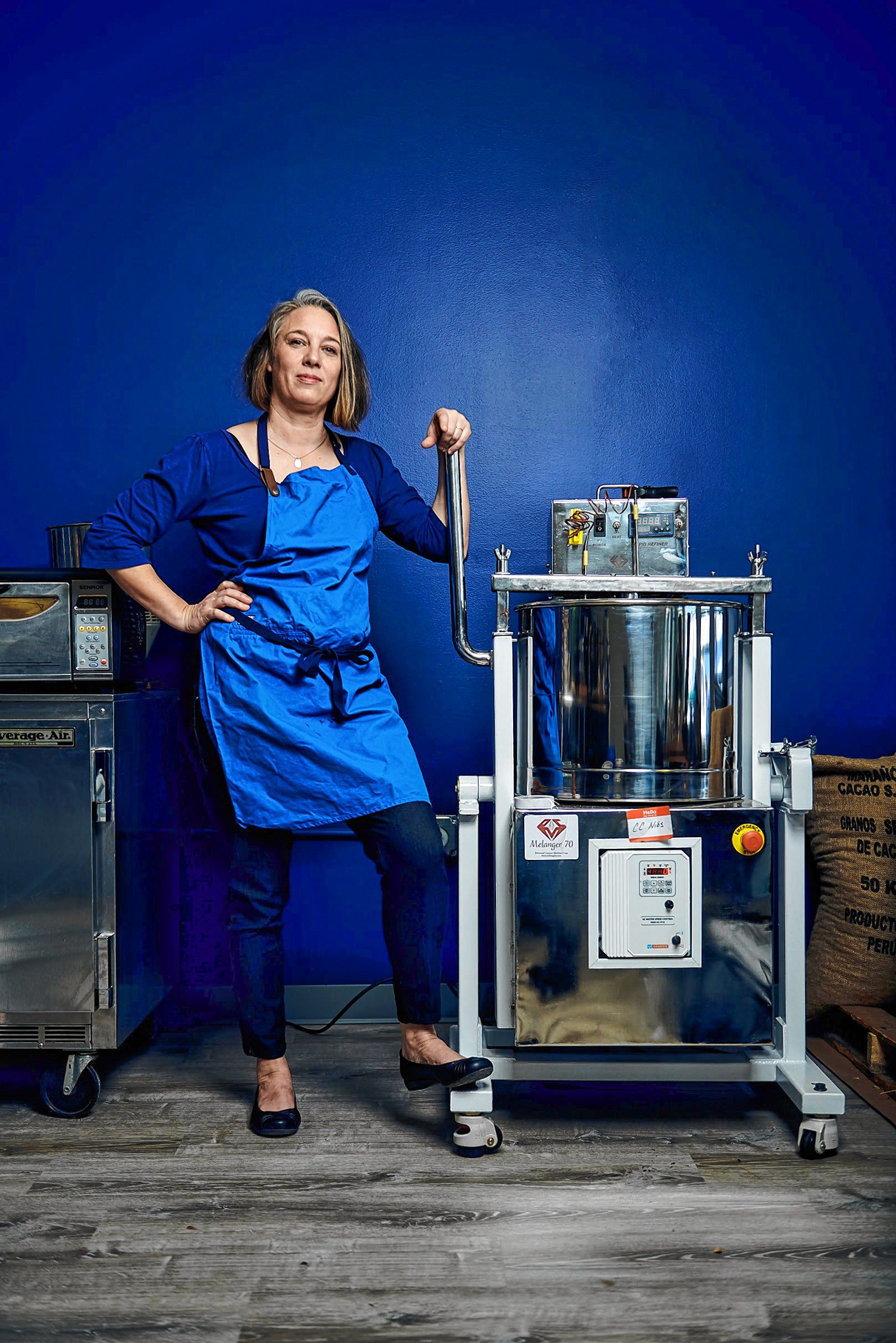 New Hampshire Open Doors participant Enna Grazier of Enna Chocolate in Epping is one of a handful of bean-to-bar chocolate makers in New England. Courtesy of Tessa Kurman Ali / Doug Levy photo