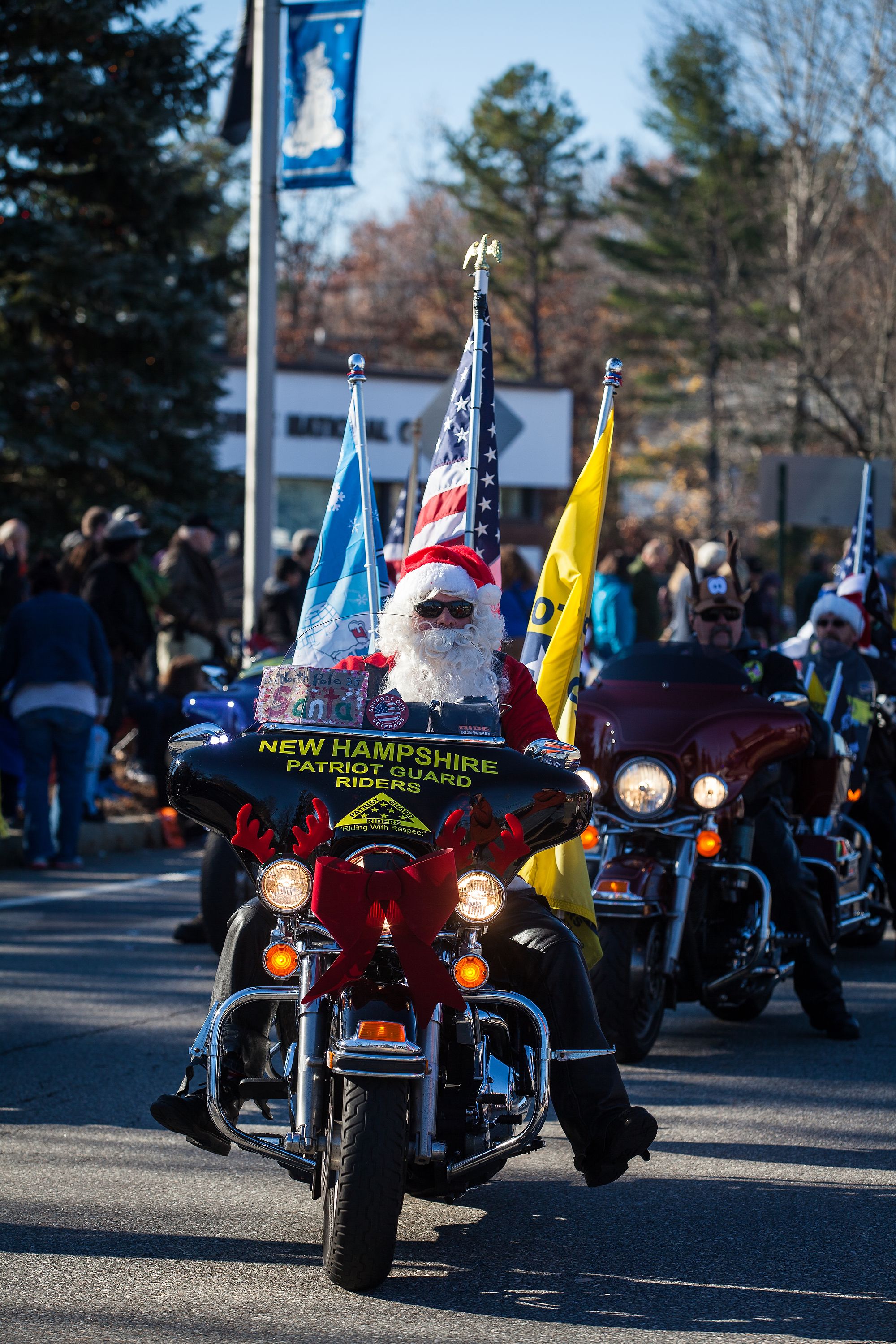 New Hampshire Patriot Guard Riders participate in the annual Concord Christmas parade on the Heights on Saturday, Nov. 19, 2016. (ELIZABETH FRANTZ / Monitor staff) ELIZABETH FRANTZ