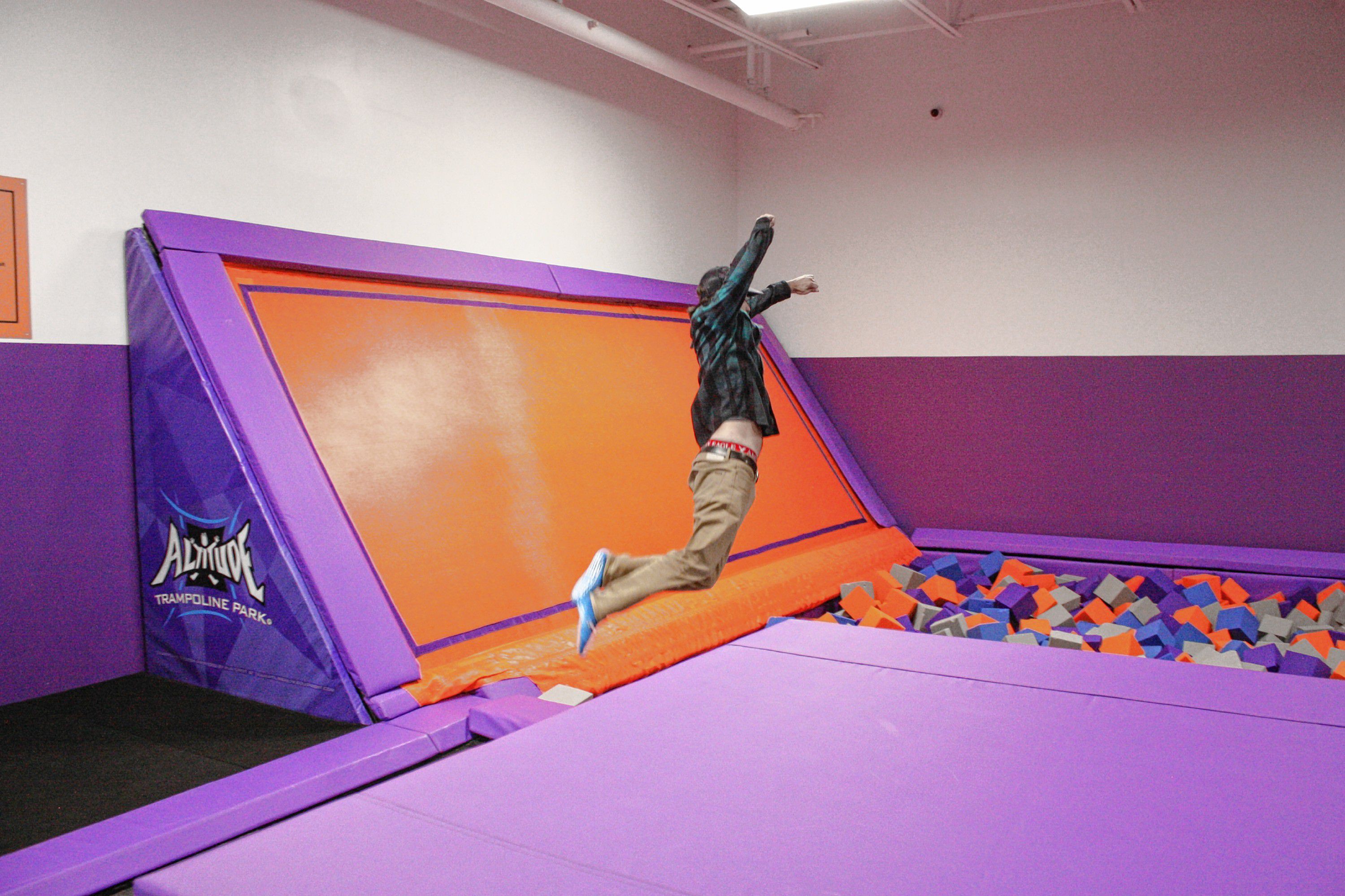 What, did you really think I was gonna go check out a trampoline park and not do a little stunting myself? JARED WILLIAMS / For the Insider