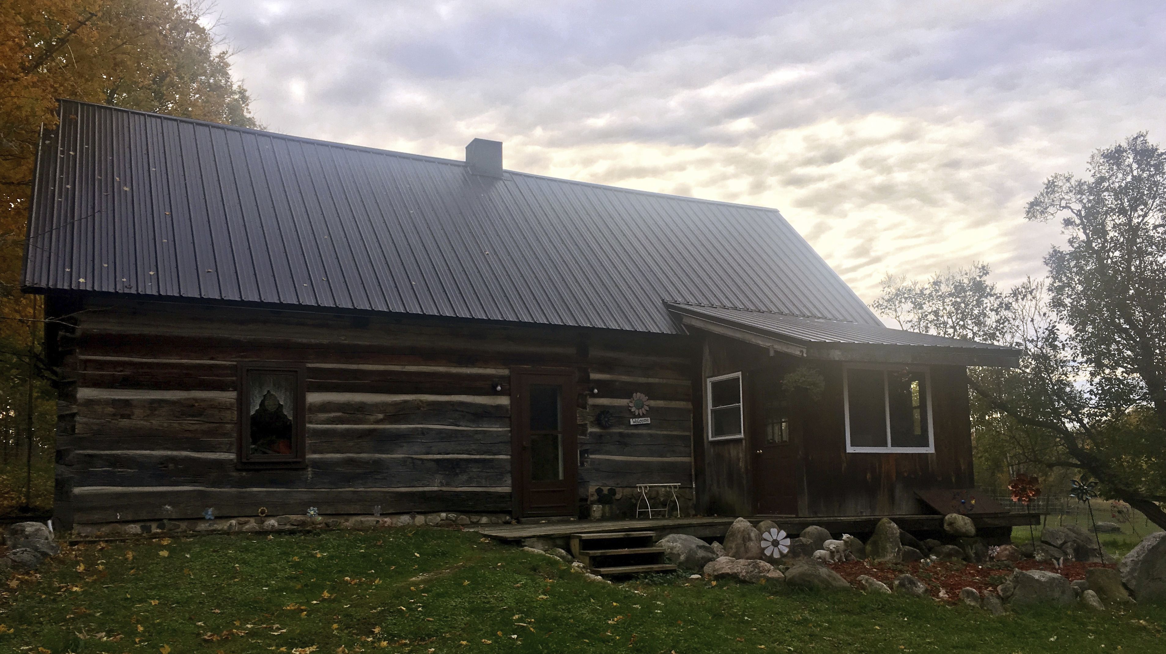 This Oct. 16, 2018 photo shows the outside of the Stonehedge Fiber Mill in East Jordan, Mich., where a team of nine employees process more than 700 pounds of yarn monthly for customers in 38 states and Canada, plus an additional 15,000 pounds of yarn monthly for the company's personal lines of yarn. (Shireen Korkzan via AP)  Shireen Korkzan