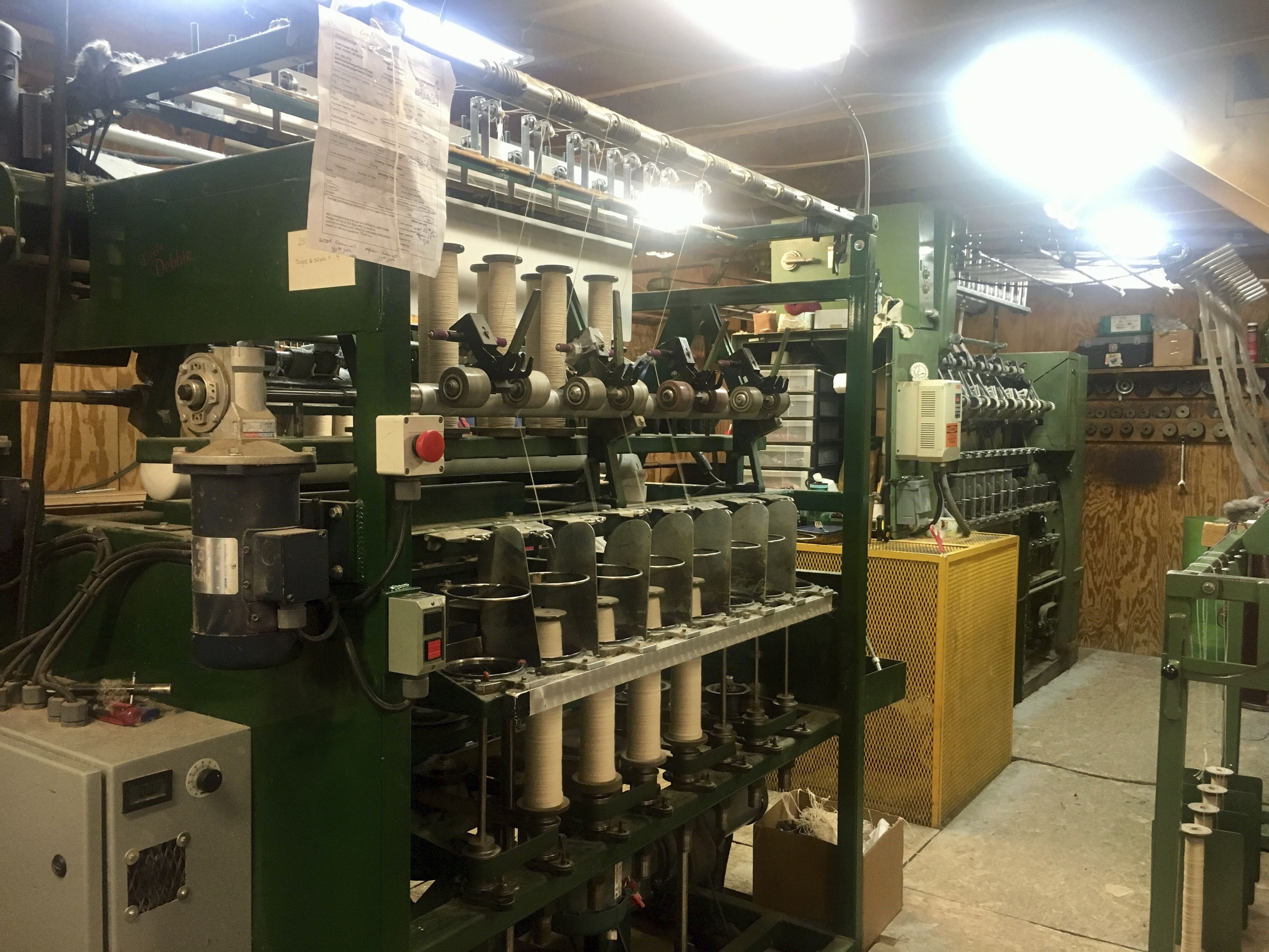 This Oct. 16, 2018 photo shows yarn being plied at Stonehedge Fiber Mill in East Jordan, Mich. (Shireen Korkzan via AP)  Shireen Korkzan