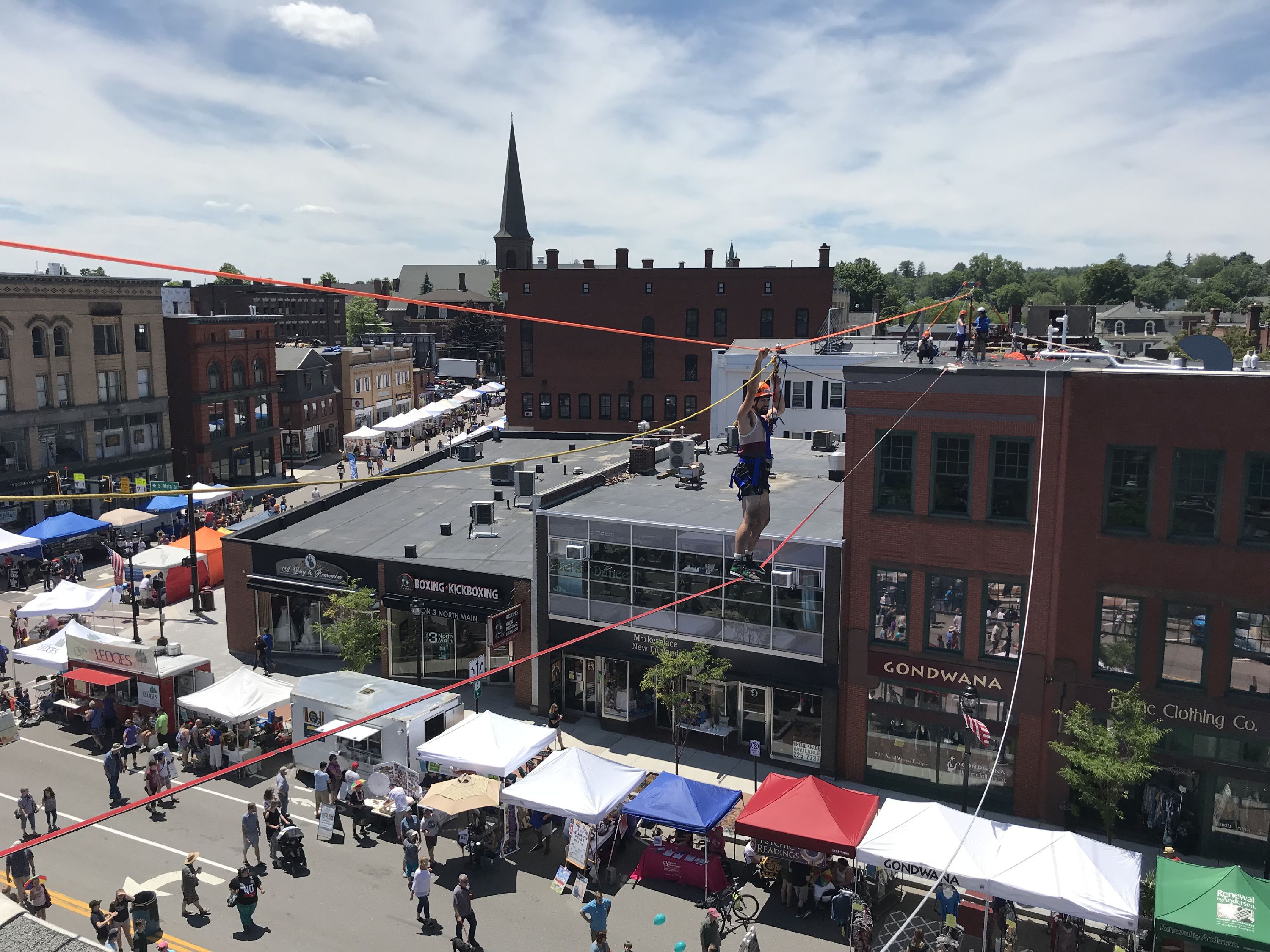 Pictures from slacklining at Market Days Festival Jacob Dawson