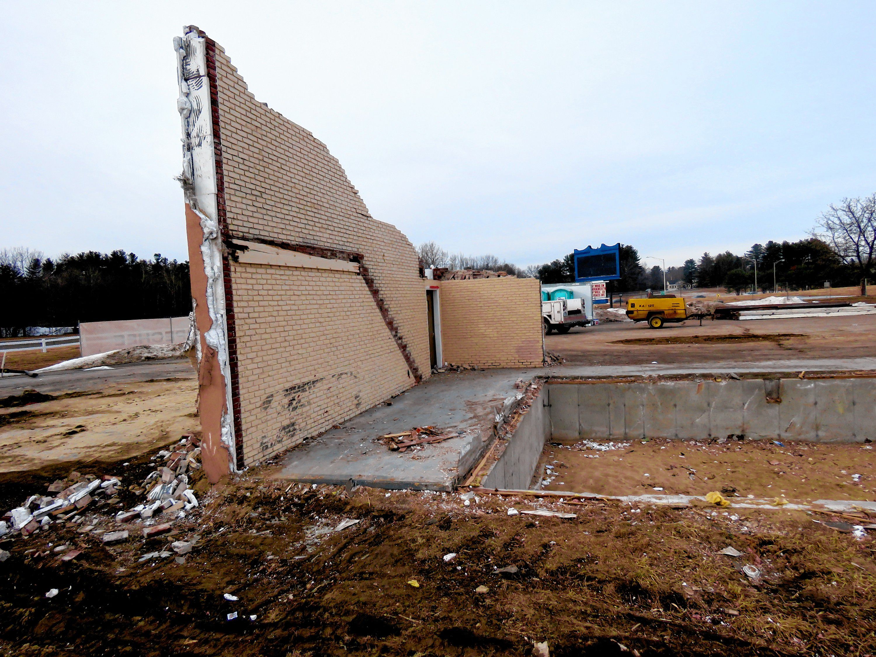 The Days Inn in South Concord near Bow Junction was torn down this week, making way for a new hotel that will be built on the same lot. Feb. 6, 2019. (NICK STOICO / Monitor staff) NICK STOICO