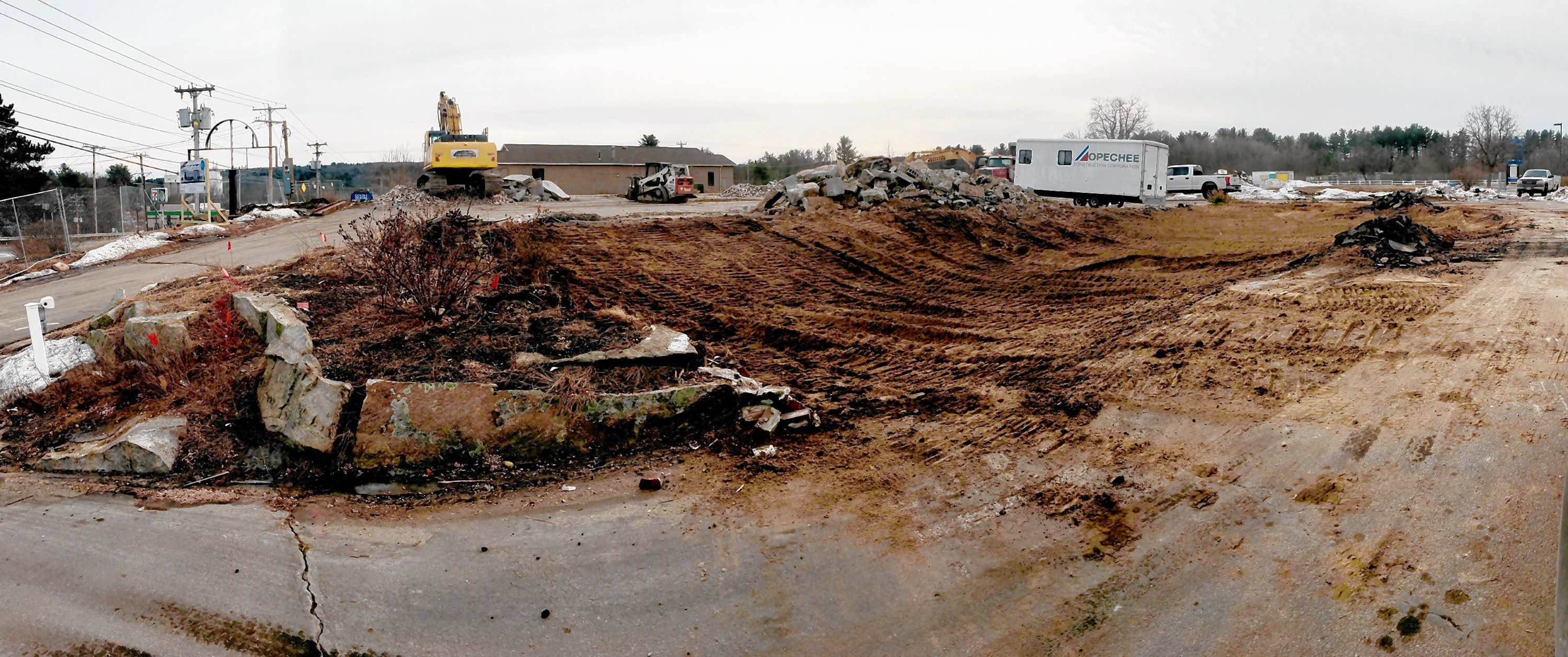 The Days Inn in South Concord near Bow Junction was torn down this week, making way for a new hotel that will be built on the same lot. Feb. 6, 2019. (NICK STOICO / Monitor staff) NICK STOICO