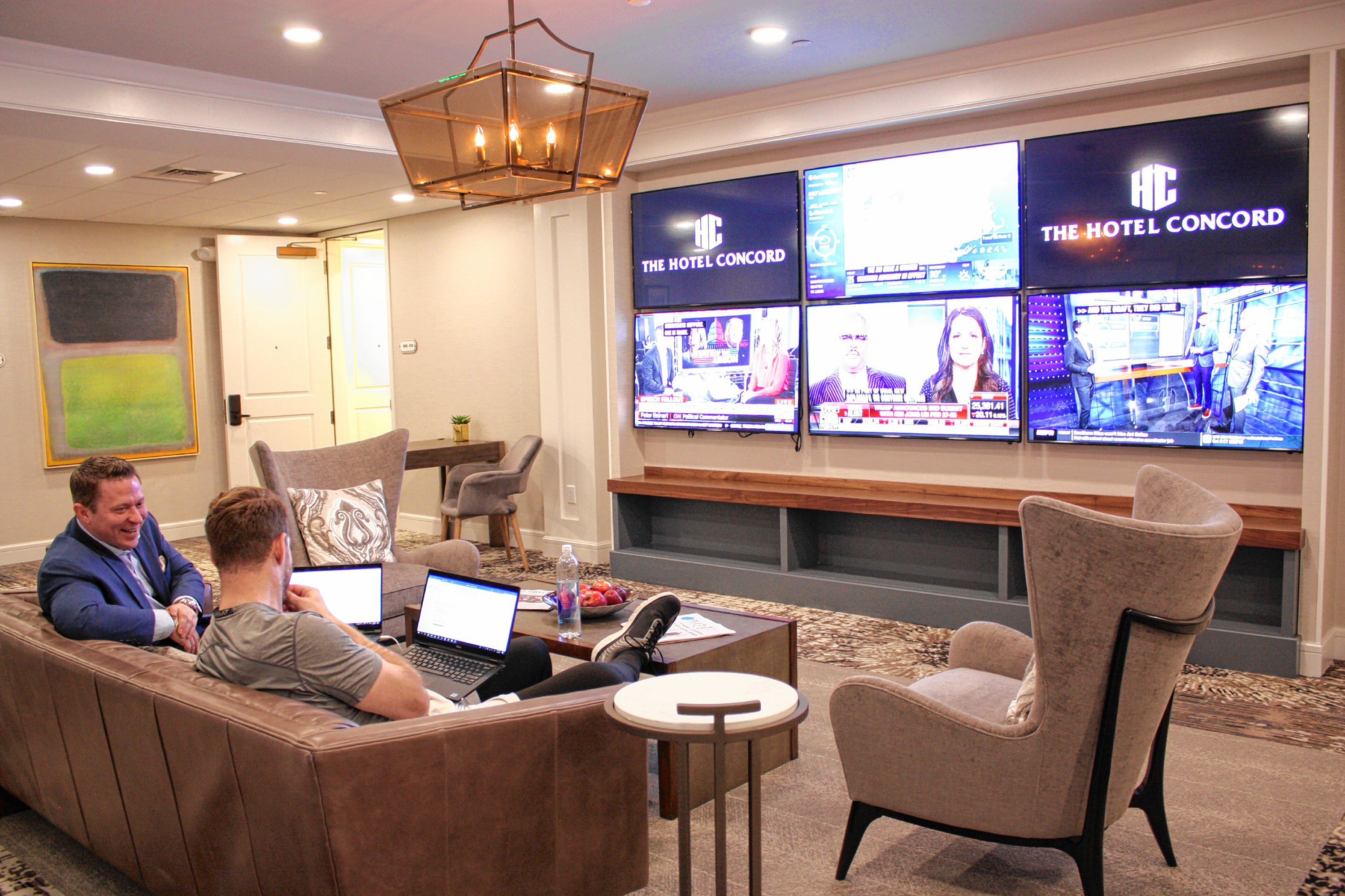 The Hotel Concord features two executive lounges where guests can get some work done or just hang out. This one has several TVs, while the other one is meant for quiet study and doesn't have TVs. JON BODELL / Insider staff