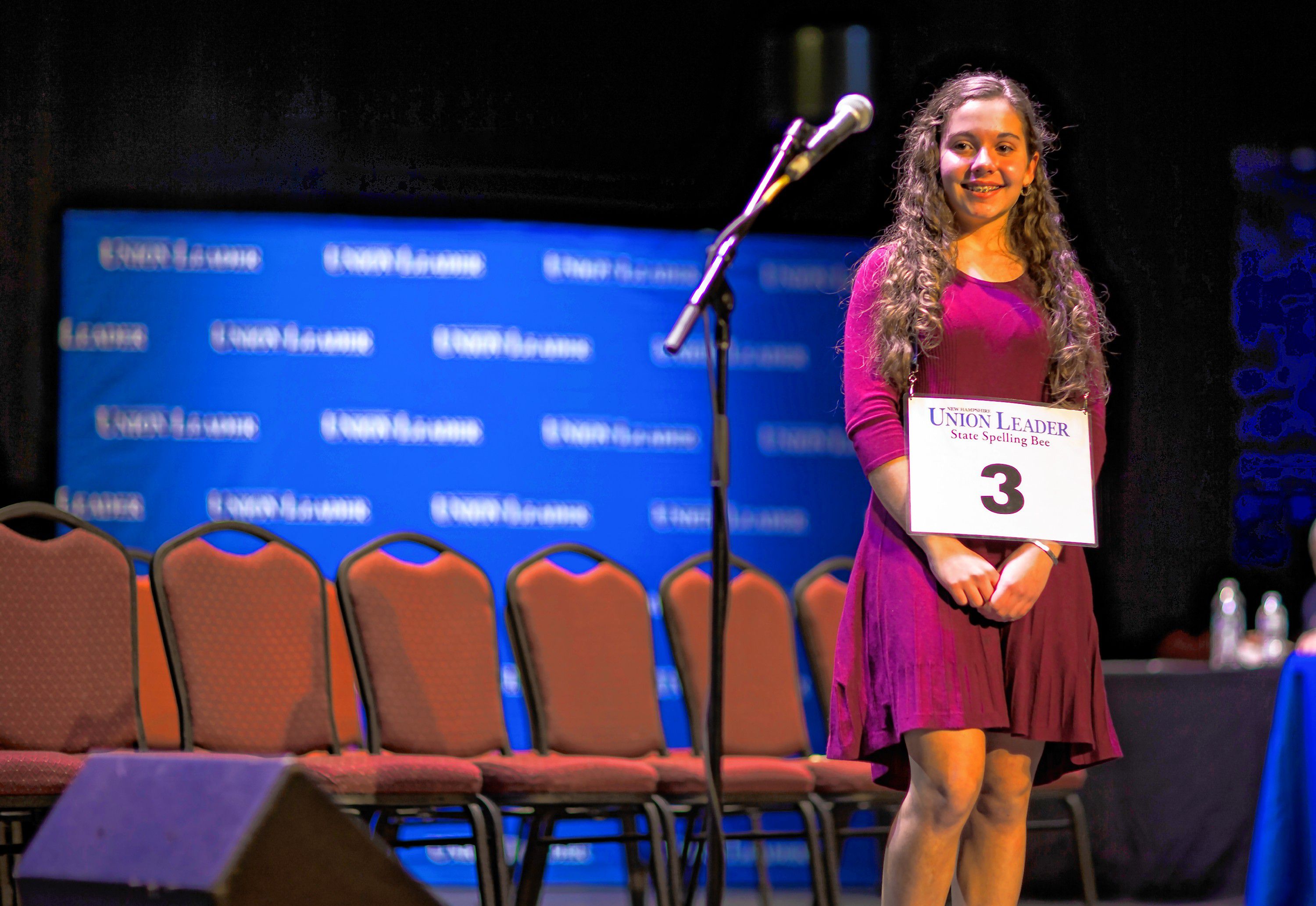 Anna Hammer from Timberline Regional Middle School after winning the 2019 State Spelling Bee at the Capitol Center for the Arts on Saturday, February 23, 2019. GEOFF FORESTER