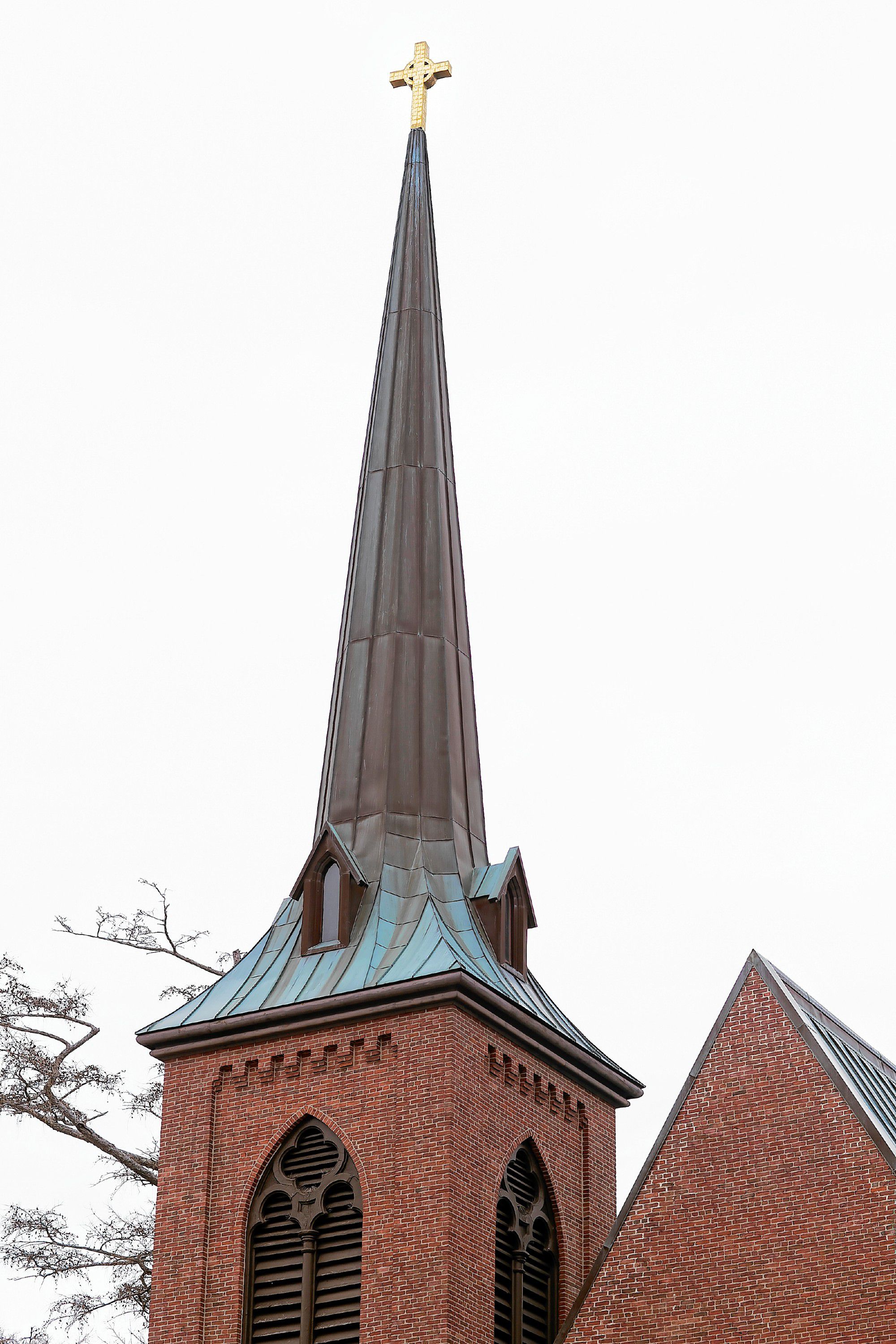The steeple of St. Paul’s Episcopal Church in downtown Concord.