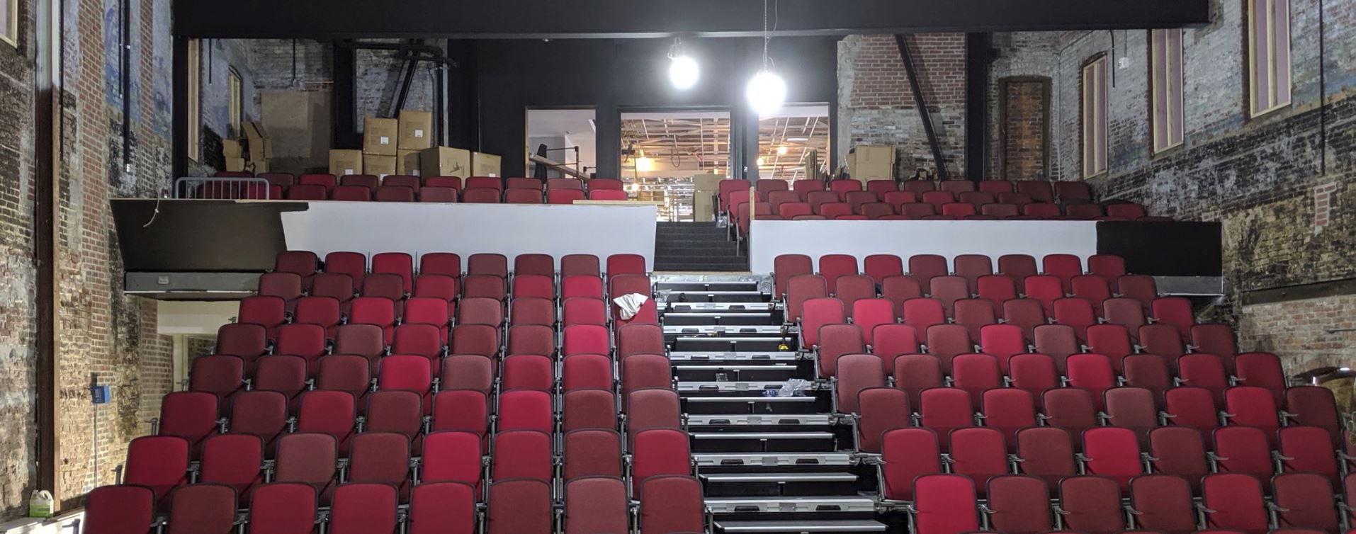 The retractable seats at the Bank of New Hampshire Stage have been installed. Capital Center for the Arts