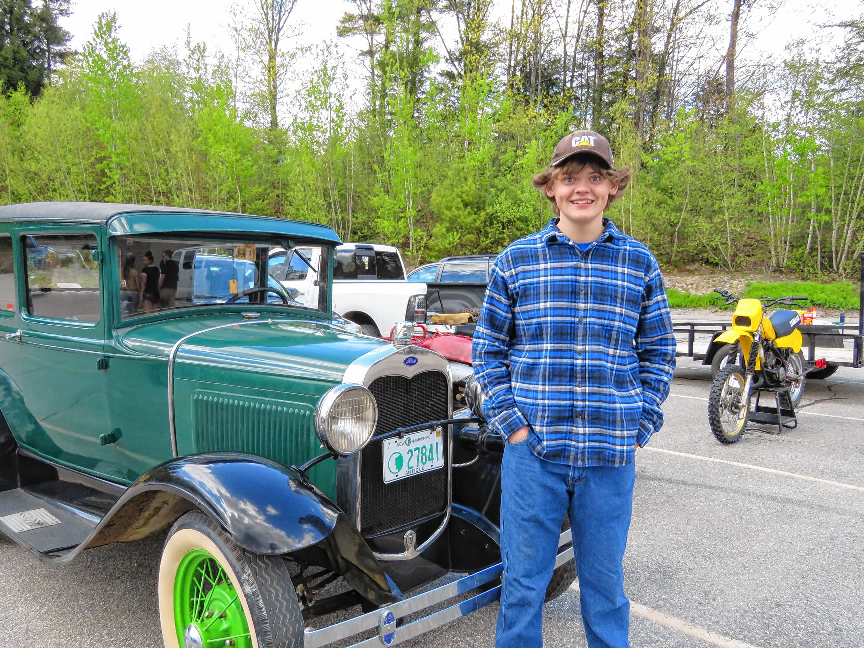Tyler Patenaude with this Senior Capstone Project, which was restoring a Model A. 