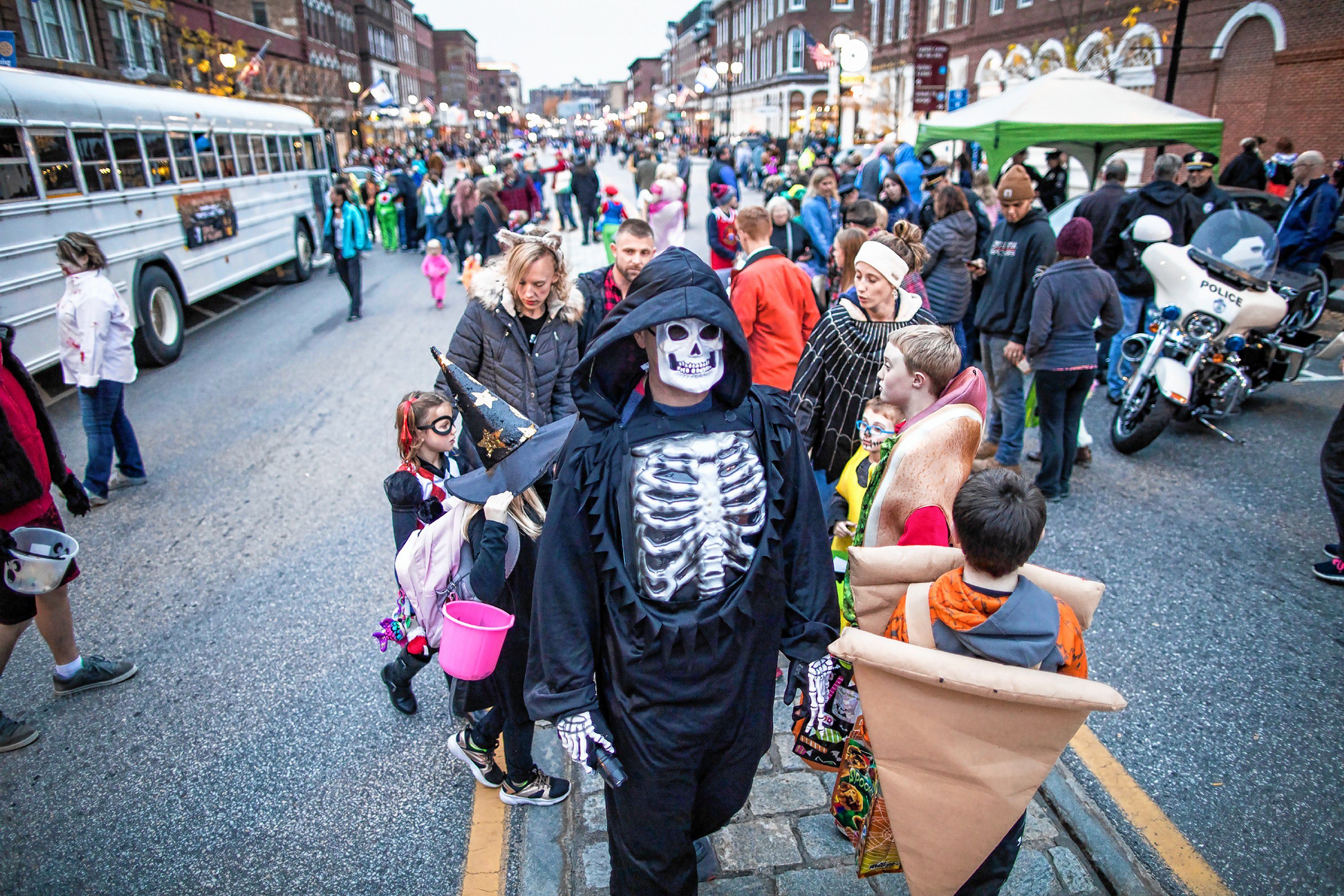 The crowd at Halloween Howl on Main Street in downtown Concord on Friday ev, October 25, 2019. GEOFF FORESTER