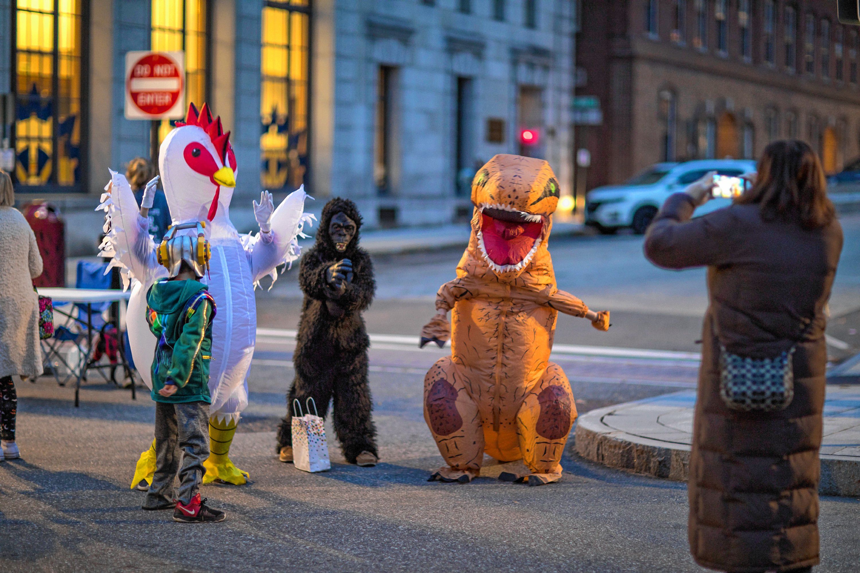 There was some dancing in the street at the Halloween Howl in downtown Concord on Friday evening, October 25, 2019. GEOFF FORESTER