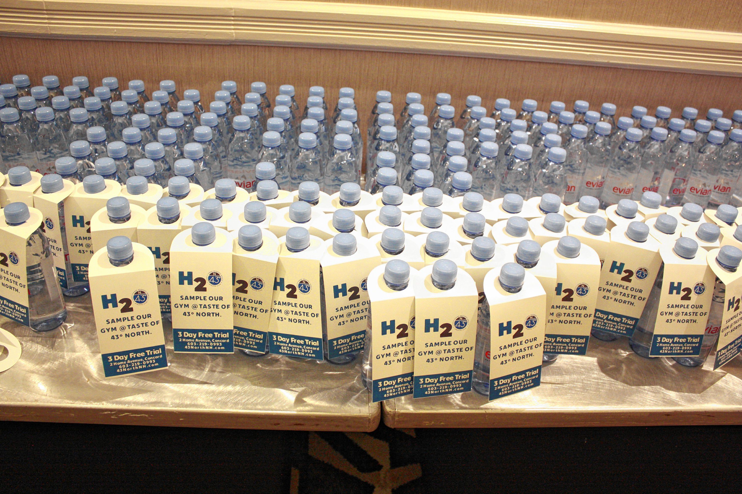 43 Degrees North Athletic Club donated bottled water for the 14th annual Taste of New Hampshire at the Grappone Conference Center in Concord on Thursday, Oct. 17, 2019. JON BODELL / Insider staff