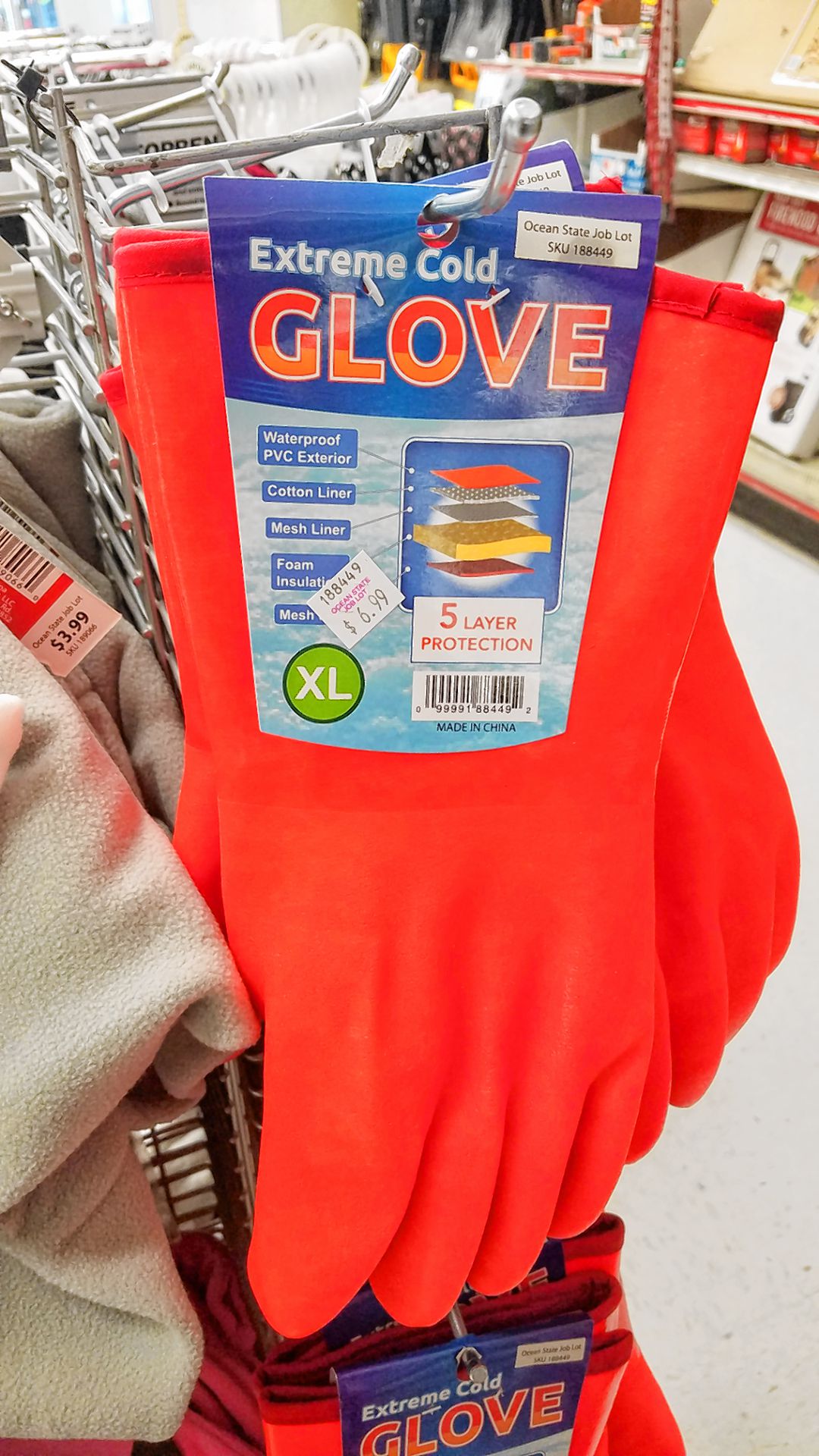 For those of you who get super-cold hands, you need these Extreme Cold Glove(s). Covered with a color that can be seen from space, you'll never have an excuse for losing your gloves again. JON BODELL / Insider staff
