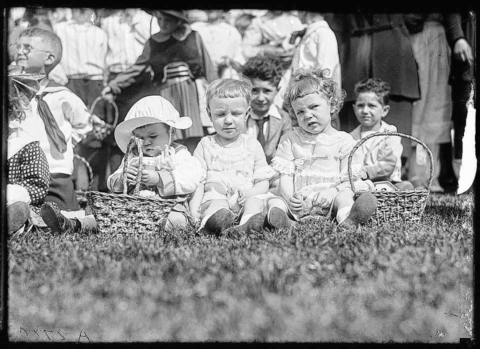 Children celebrate Easter long ago.  