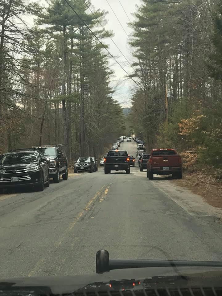 The Purgatory Falls Trailhead in Mont Vernon, N.H., on Saturday, March 28, 2020. 