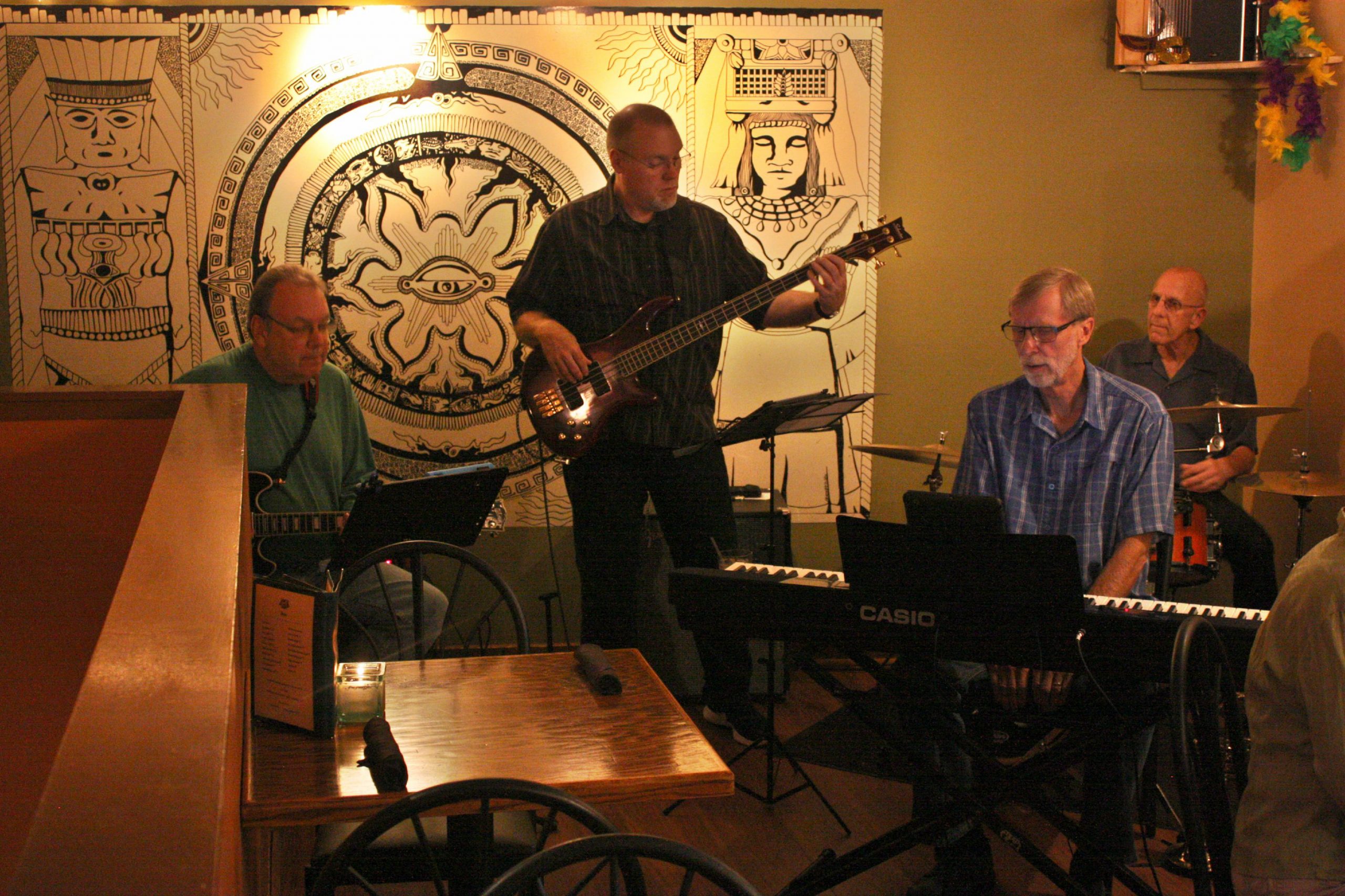 The State Street Combo plays at Hermanos Cocina Mexicana last Monday night, almost 20 years to the day since they first started playing at the downtown Mexican eatery.  JON BODELL / Insider staff