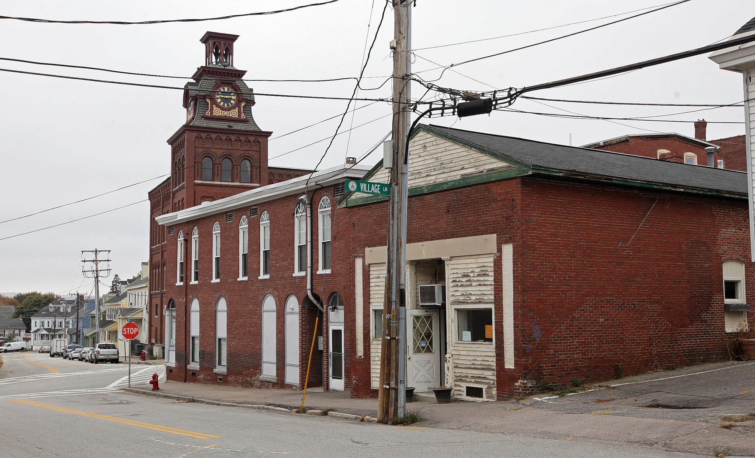 The brick building on Glass Street in Suncook will house Oddball Brewing Co., which Ferguson and Walden hope to open next year. 