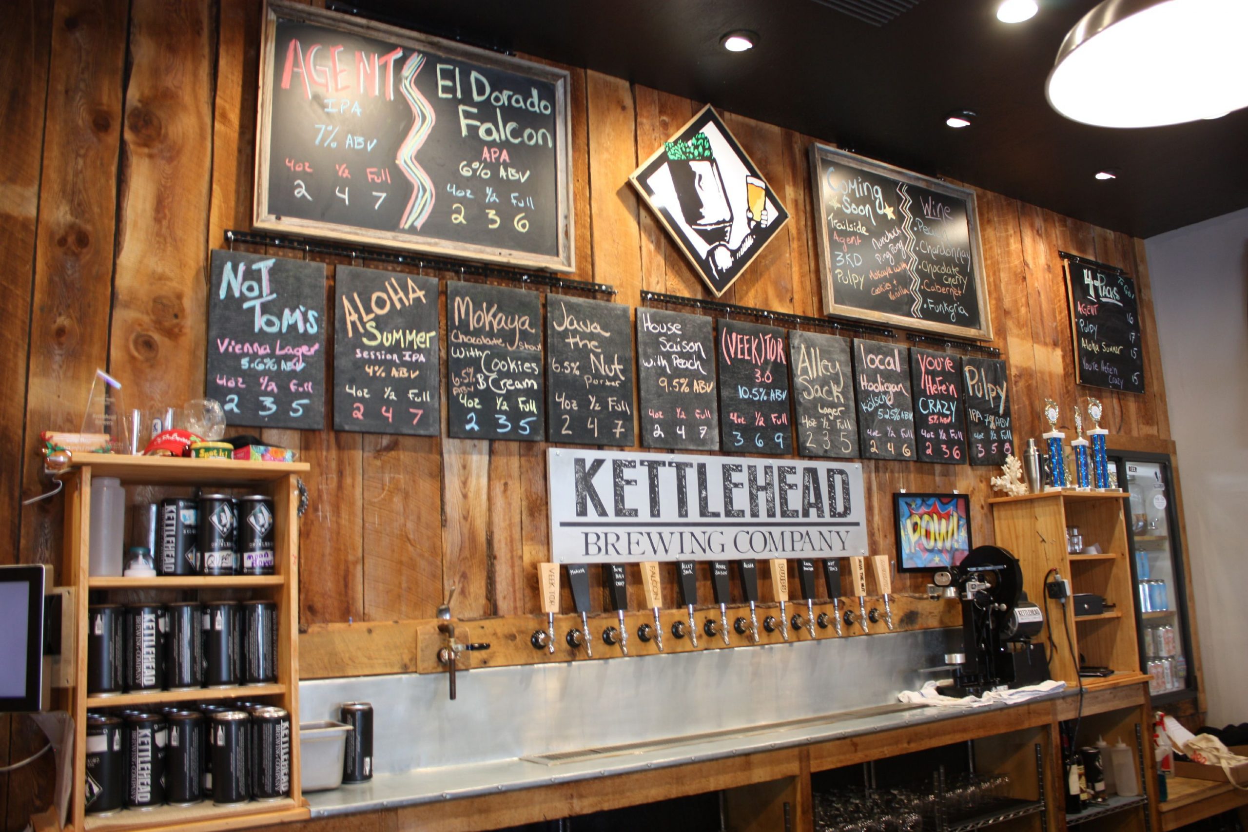 Kettlehead Brewing Co., located at 407 W. Main St. in Tilton, offers a wide-open taproom, complete with 12 beers on tap and a full food menu. There's also a new game room off the side with a garage door-style window that opens to the outdoor patio. JON BODELL / Insider staff