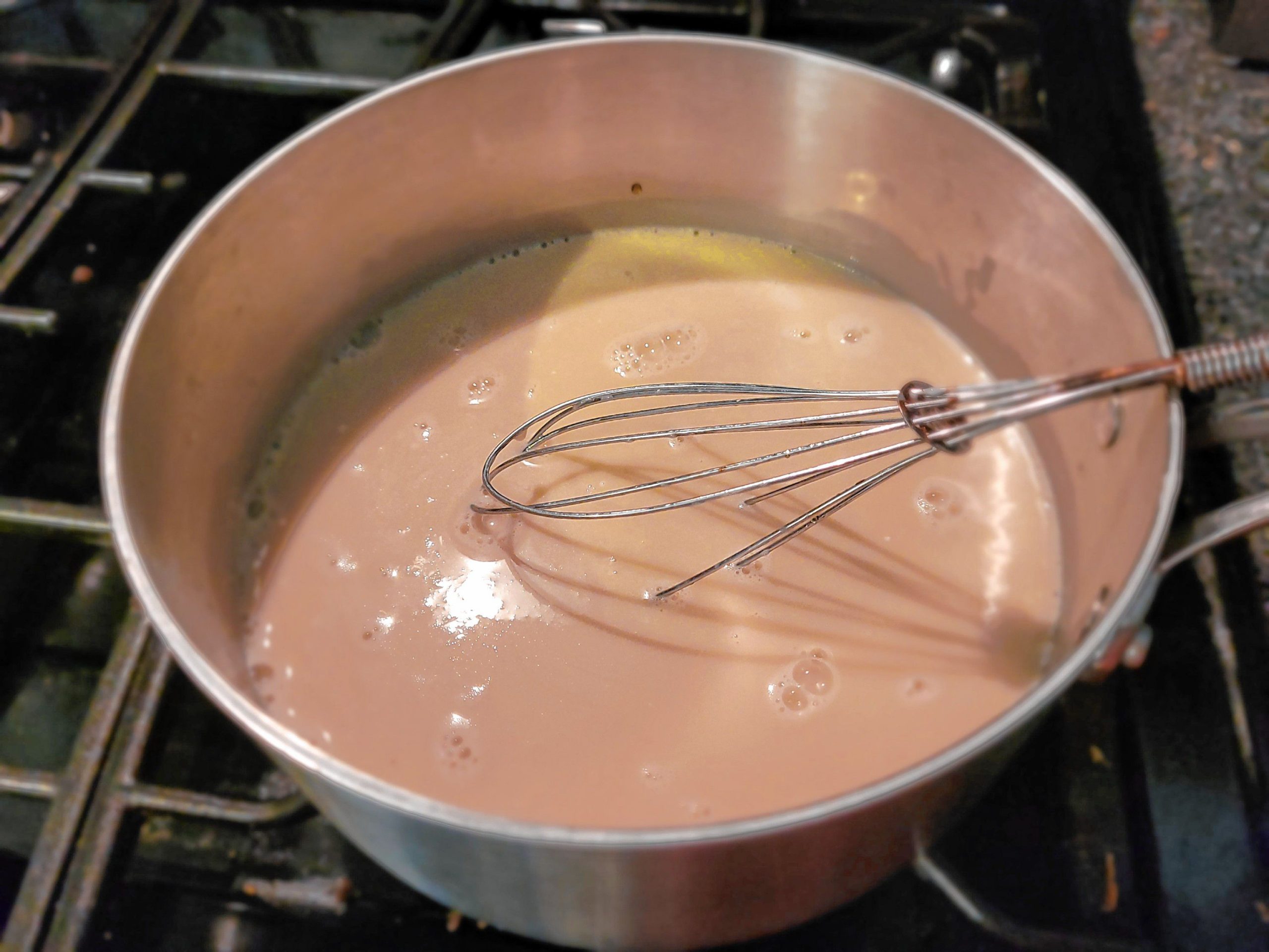 Ice cream bases warmed on the stove Sarah Pearson