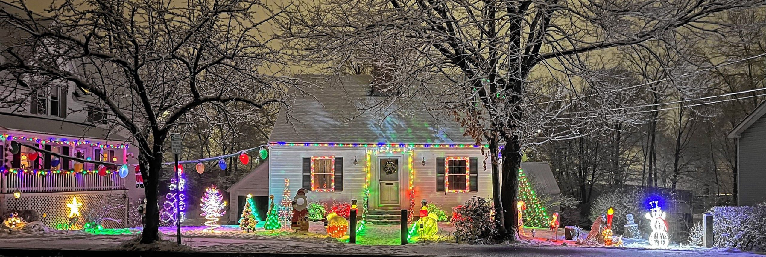 Winter wonderland: It’s hard to capture all the Christmas spirit in one picture! Many locals know us for our Halloween decorations hopefully our Christmas setup doesn’t disappoint! 