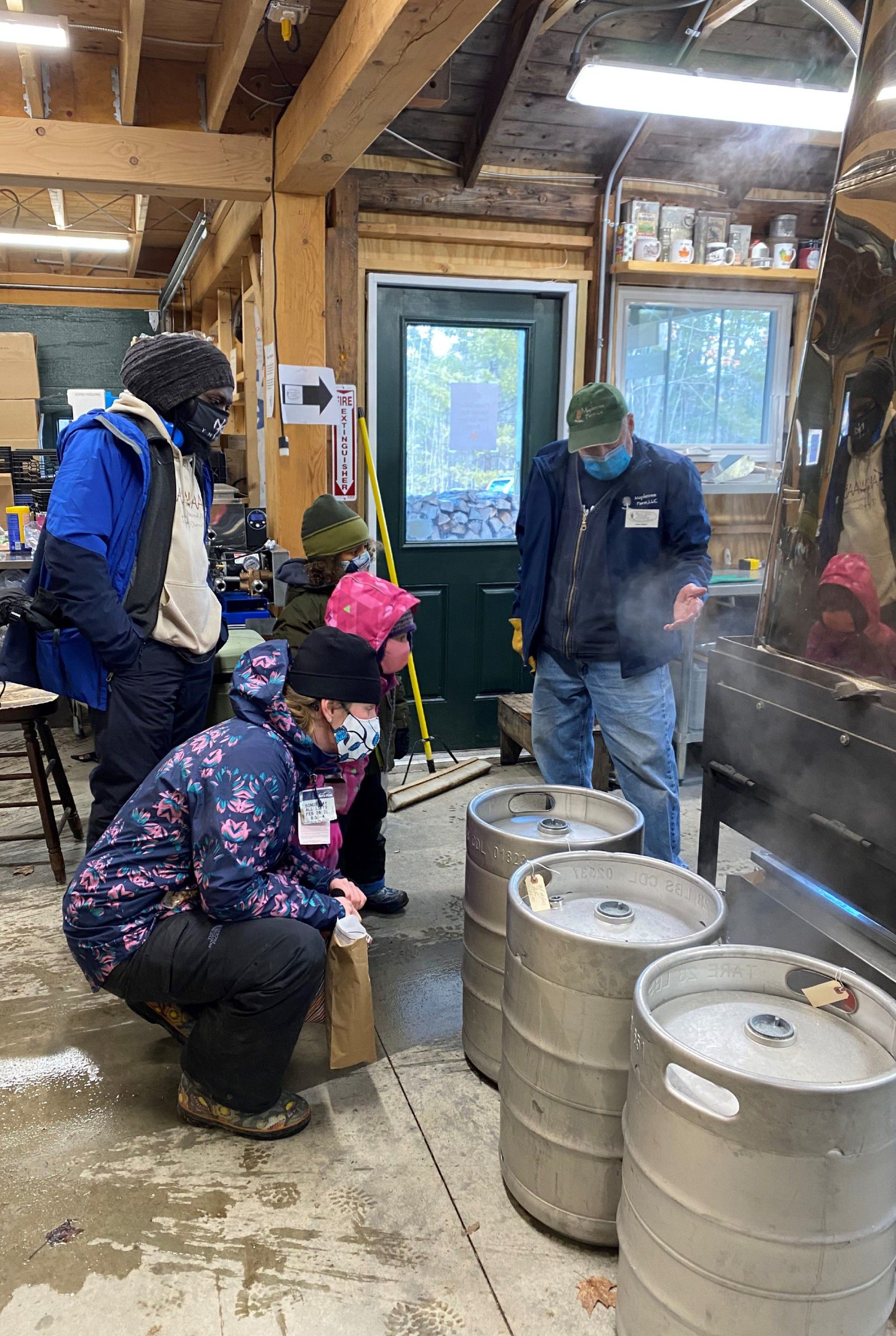 Visitors to Mapletree Farm have been learning about making maple syrup from owner Dean Wilber.  