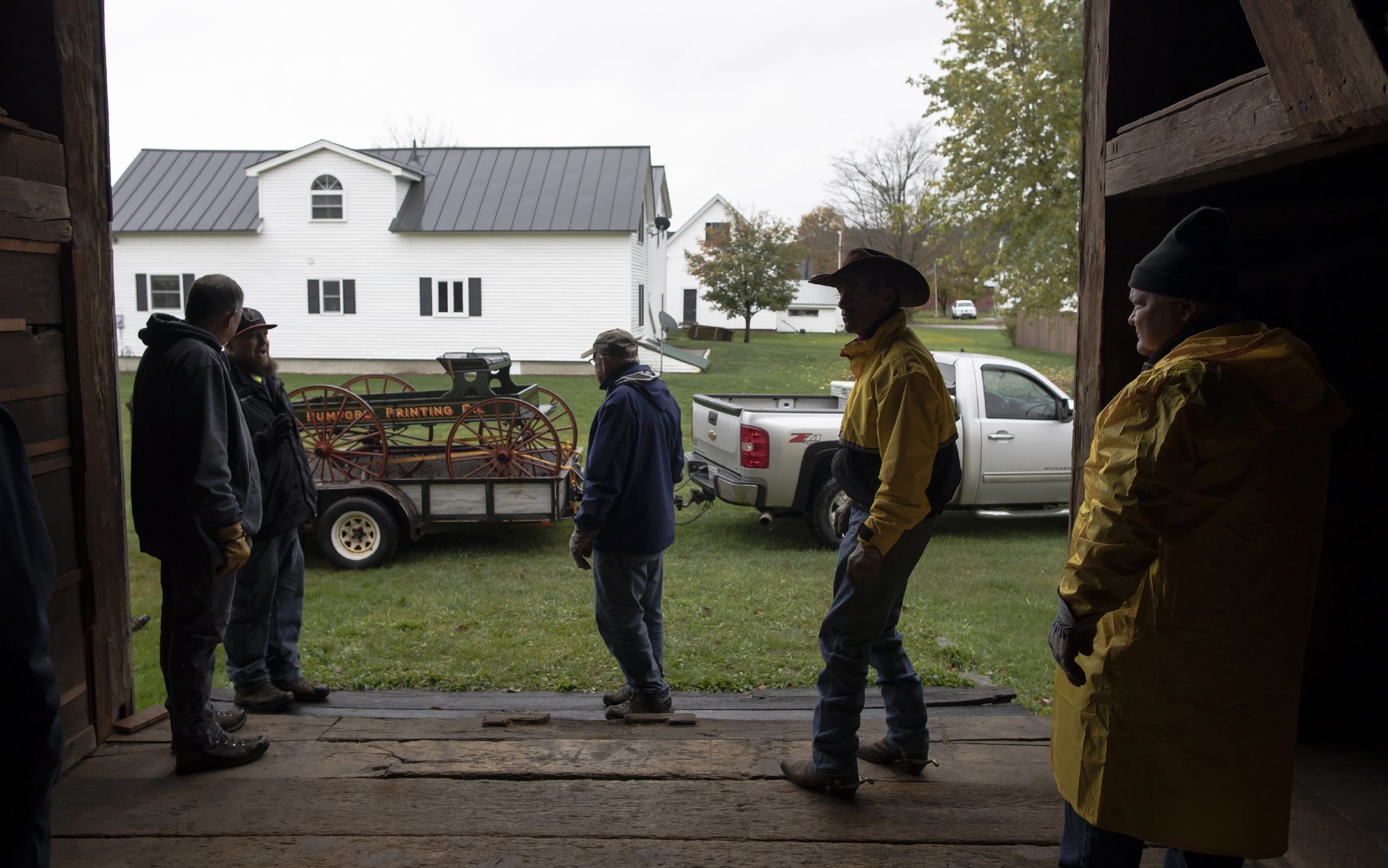 With the help of the Penacook Historical Society, the Abbot-Downing Historical Society was able to store of its eight 19th century coaches and carriages at the Rolfe Barn on Penacook Street on Tuesday, October 27, 2021. GEOFF FORESTER