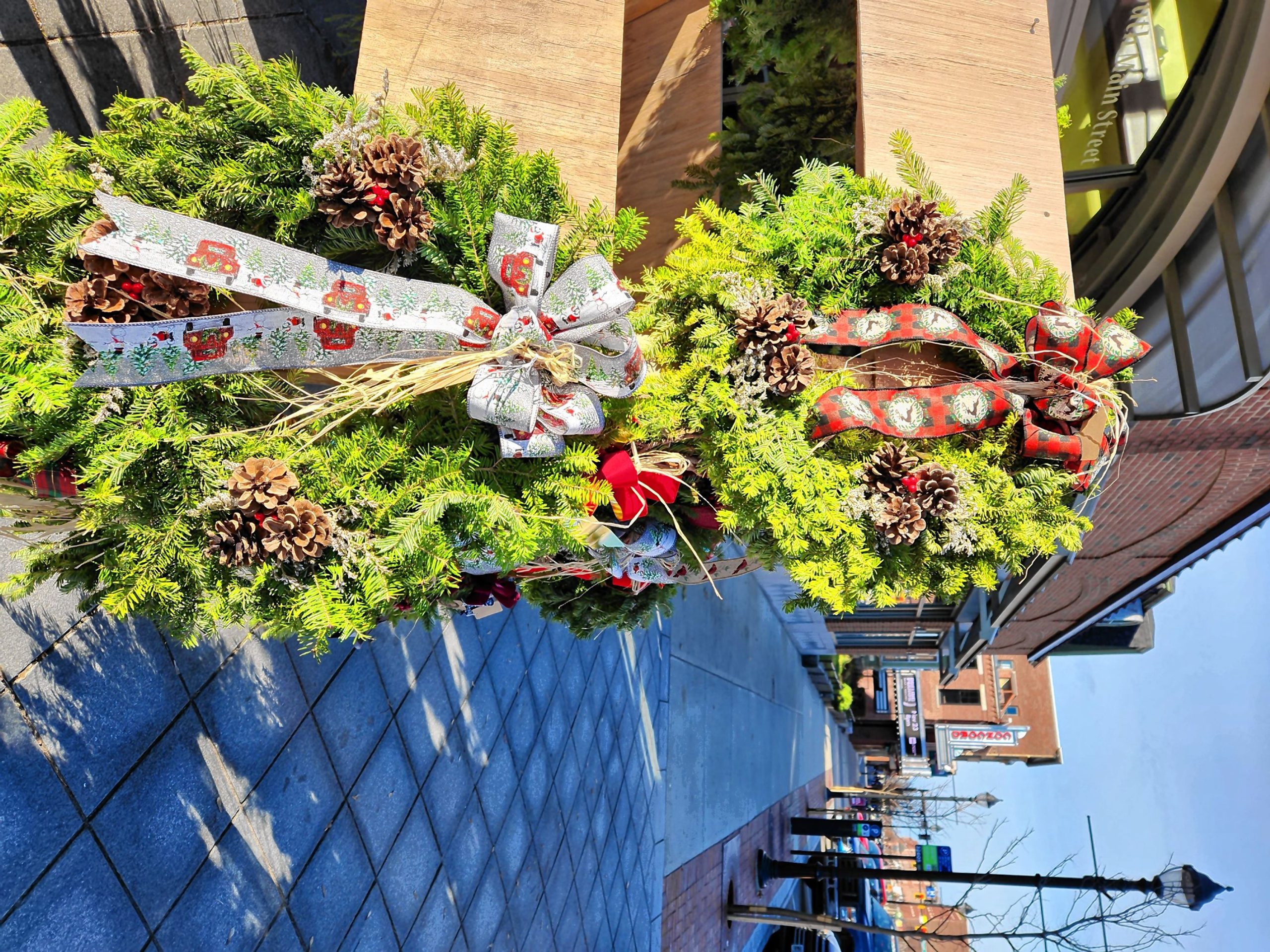 Wreaths at Concord Food Co-op.