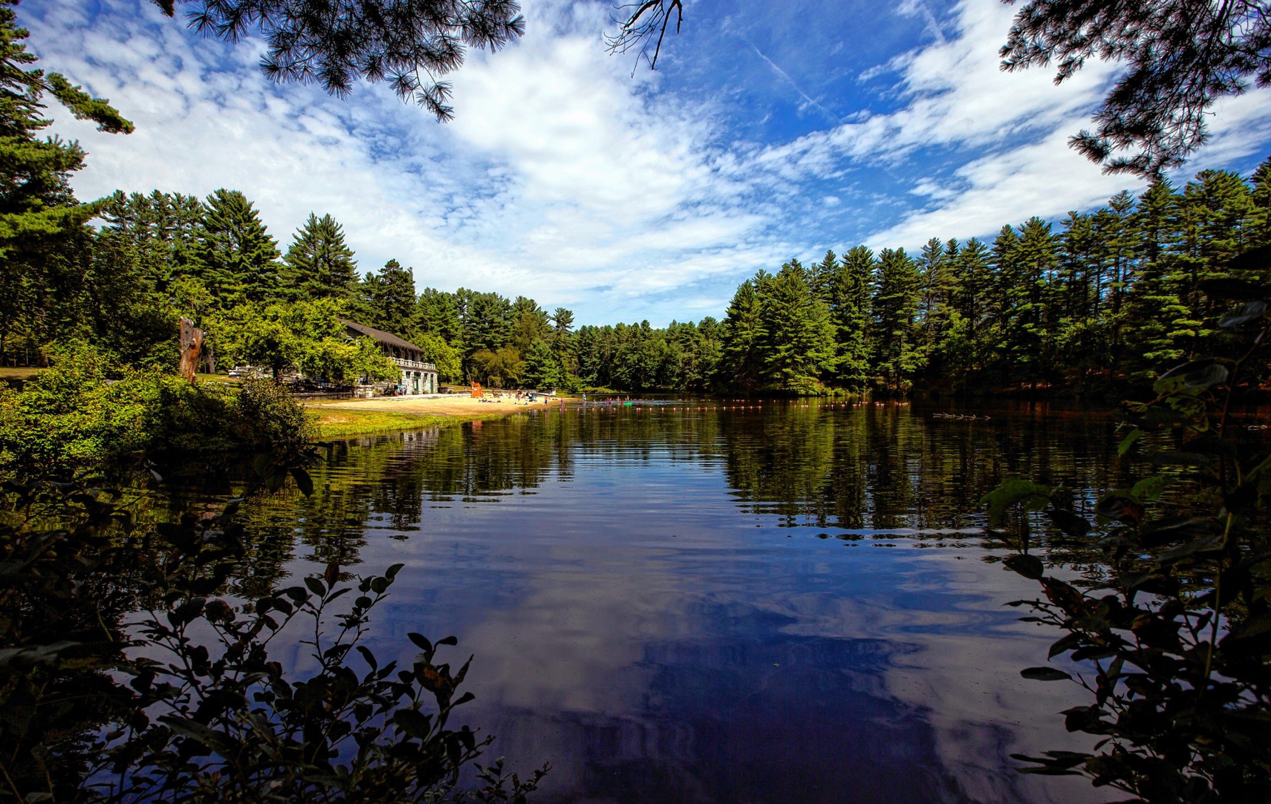 The swimming area near the pavillion at Bear Brook State Park in Allenstown. GEOFF FORESTER