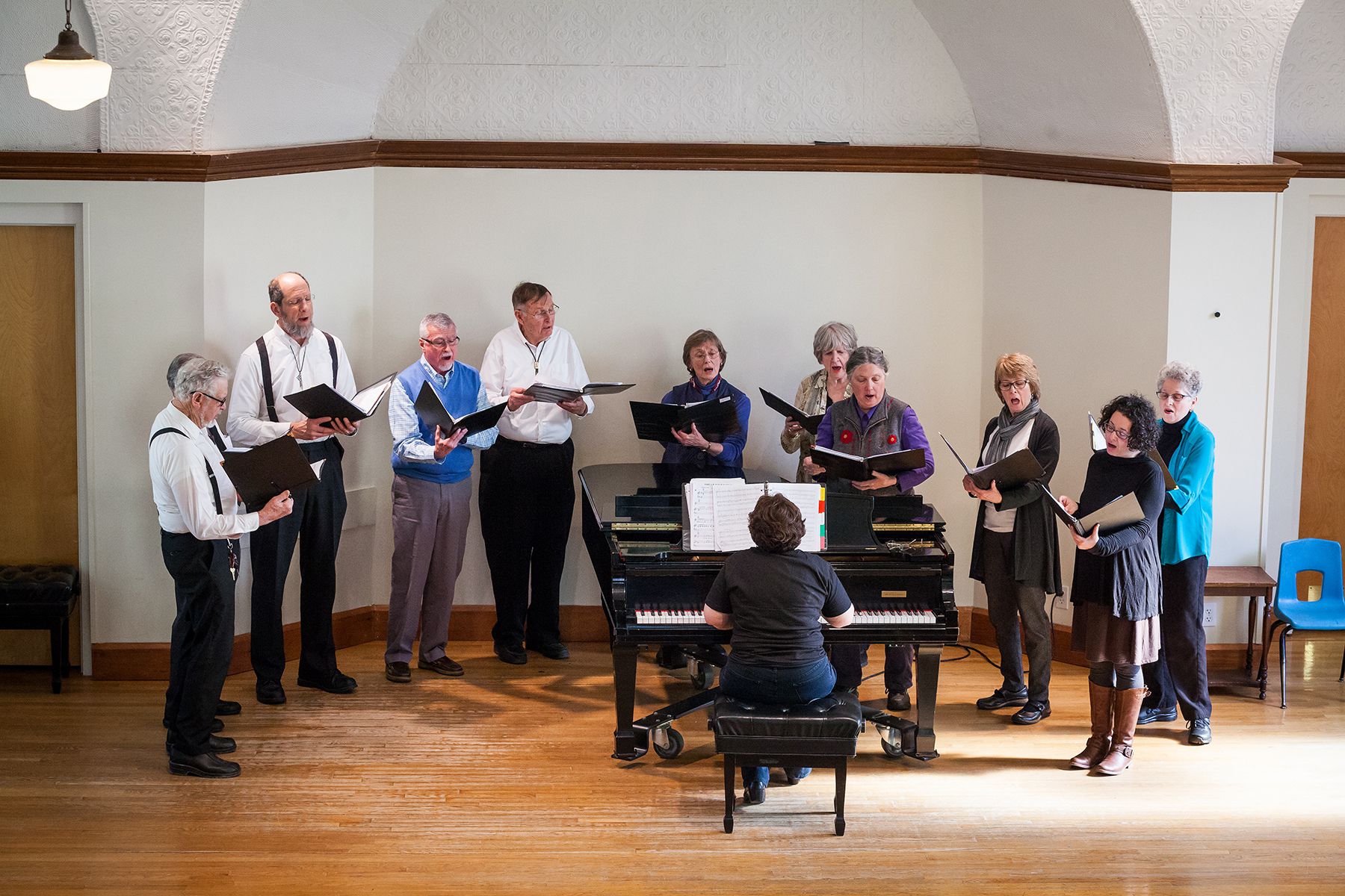 The Canterbury Singers, with director Kathryn Southworth, will present a Bach’s Lunch Concert, “Come, the Feast is Ready! A Shaker Christmas,” at Concord Community Music School on Dec. 12. Elizabeth Frantz