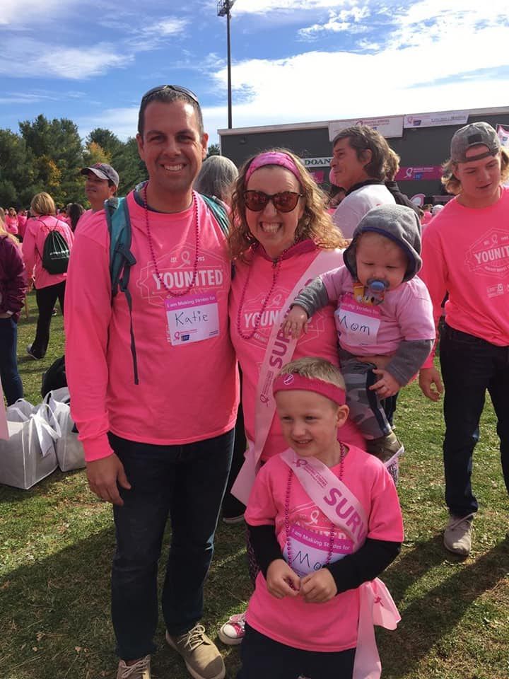 Team Surviving for Two. Katie Detty completed treatment for breast cancer while pregnant with her son, Levi.