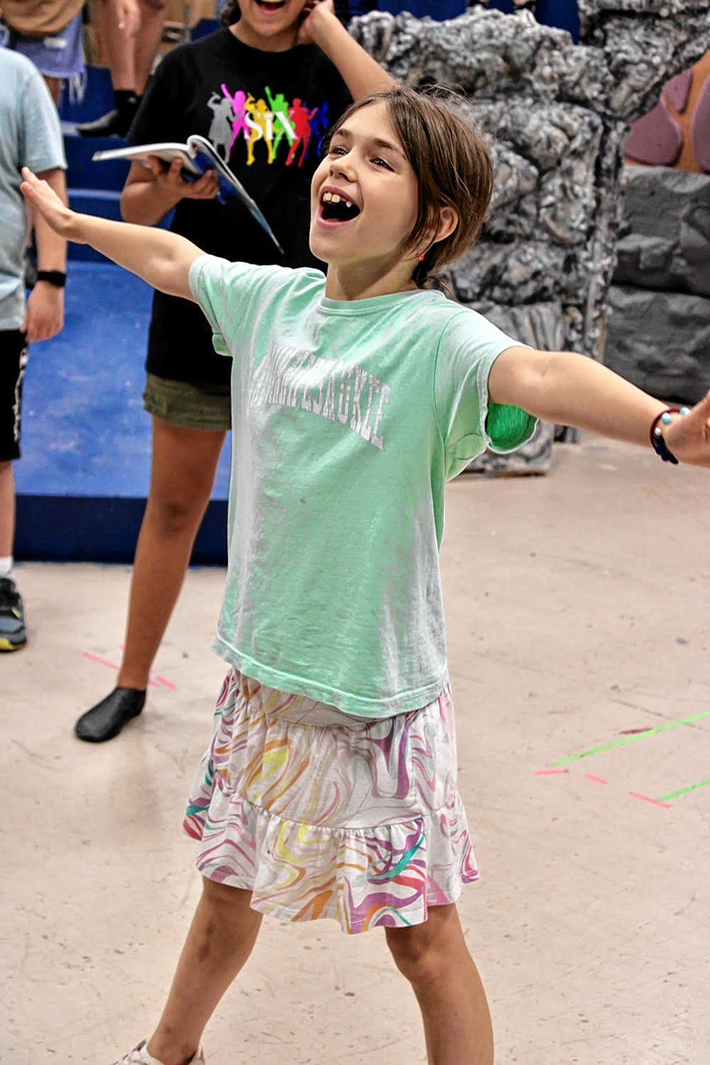 Watch Maddy Guinther rehearsing as “Angelfish” as she alerts the reef they are under attack from Barracuda in "Finding Nemo, Jr."by the Community Players of Concord Children Theatre Program. 